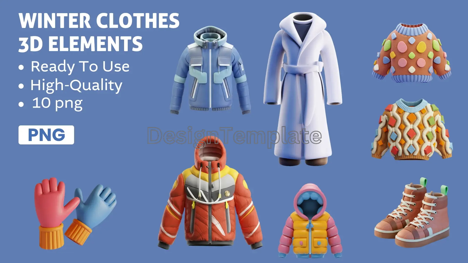 Winter Outfits 3D Elements Pack